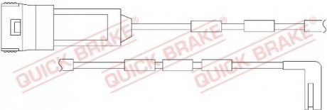 Датчик зносу гальмівних колодок(дискових) QUICK BRAKE WS0193A (фото 1)