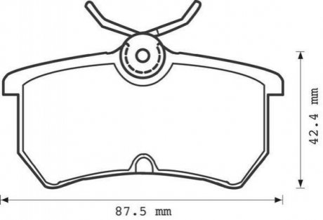 Гальмівні колодки, дискове гальмо (набір) JURID 571998D (фото 1)
