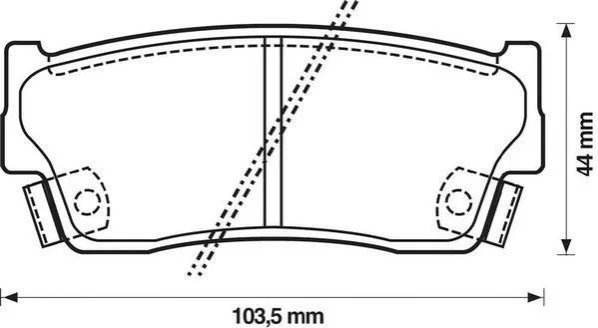 Гальмівні колодки, дискове гальмо (набір) JURID 572166J (фото 1)