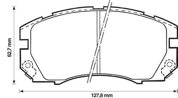 Гальмівні колодки, дискове гальмо (набір) JURID 572377J (фото 1)
