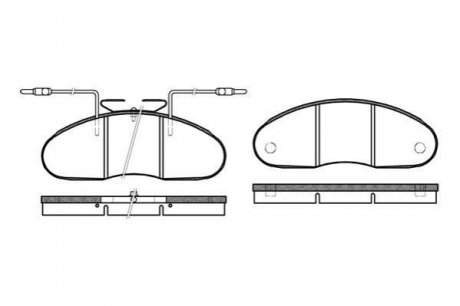 Гальмівні колодки, дискове гальмо (набір) REMSA 004802 (фото 1)