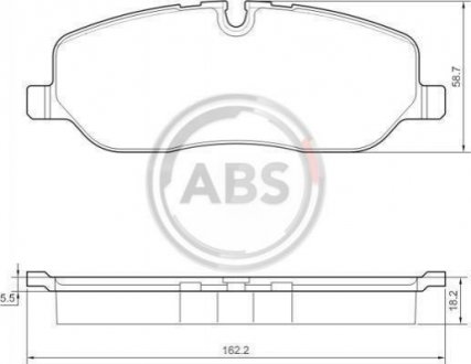 Гальмівні колодки, дискове гальмо (набір) A.B.S. 37501