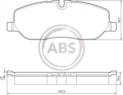 Гальмівні колодки, дискове гальмо (набір) A.B.S. 37501