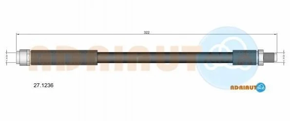 DB Шланг тормозной пер.Vaneo 02- ADRIAUTO 271236 (фото 1)