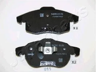 Гальмівні колодки, дискове гальмо (набір) JAPANPARTS PA011AF (фото 1)