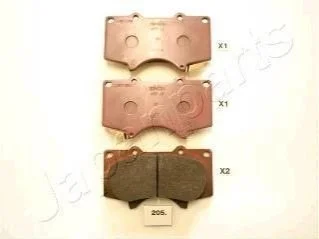 Гальмівні колодки, дискове гальмо (набір) JAPANPARTS PA205AF (фото 1)