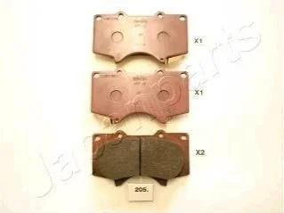 Гальмівні колодки, дискове гальмо (набір) JAPANPARTS PA205AF