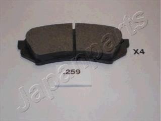 Гальмівні колодки, дискове гальмо (набір) JAPANPARTS PP259AF