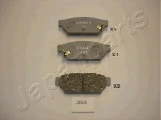 Гальмівні колодки, дискове гальмо (набір) JAPANPARTS PP504AF (фото 1)