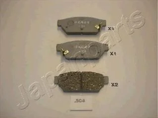 Гальмівні колодки, дискове гальмо (набір) JAPANPARTS PP504AF