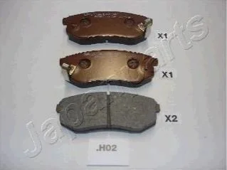 Гальмівні колодки, дискове гальмо (набір) JAPANPARTS PPH02AF (фото 1)