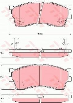 Гальмівні колодки, дискове гальмо (набір) TRW GDB3245