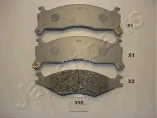 Гальмівні колодки, дискове гальмо (набір) JAPANPARTS PA392AF