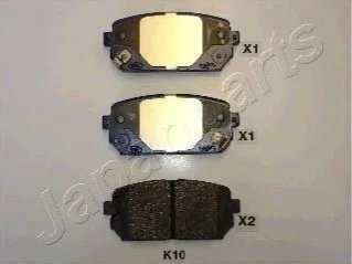 Гальмівні колодки, дискове гальмо (набір) JAPANPARTS PPK10AF