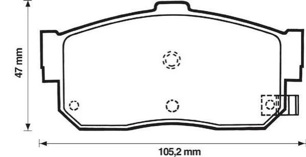 Гальмівні колодки, дискове гальмо (набір) JURID 572376J (фото 1)