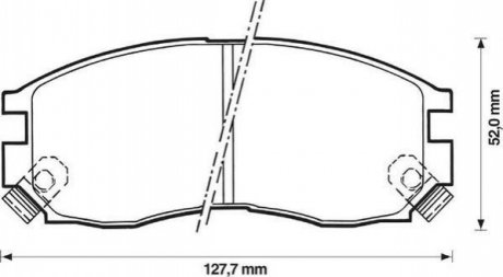 Гальмівні колодки, дискове гальмо (набір) JURID 572381J