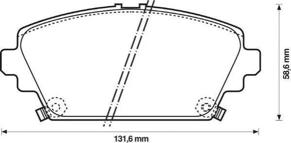 Гальмівні колодки, дискове гальмо (набір) JURID 572429J (фото 1)
