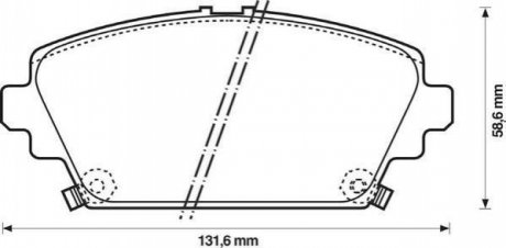 Гальмівні колодки, дискове гальмо (набір) JURID 572429J