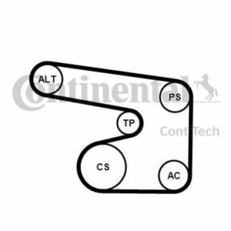 Комплект (ремінь+ролики) CONTITECH 6PK1900K1