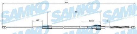 Тросовий привод, стоянкове гальмо SAMKO C0809B