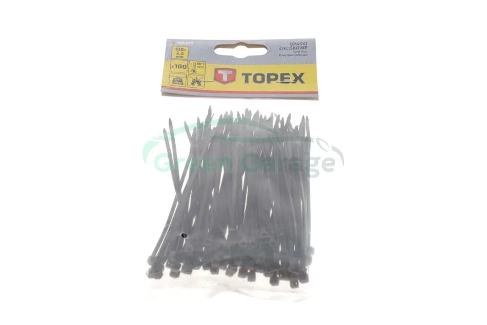 Хомуты 2.5x100 мм, 100 шт. черный TOPEX 44E970 (фото 1)