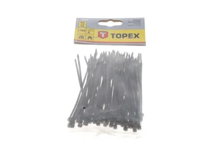 Хомуты 2.5x100 мм, 100 шт. черный TOPEX 44E970