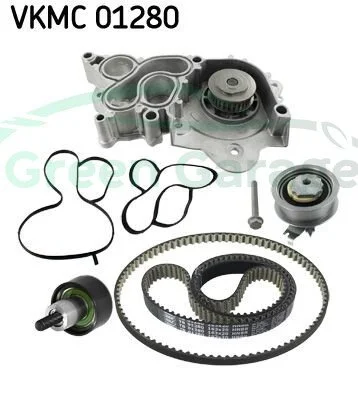 Водяной насос + комплект зубчатого ремня SKF VKMC01280 (фото 1)