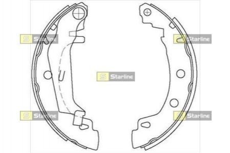 Гальмівні колодки барабанні STARLINE BC08750