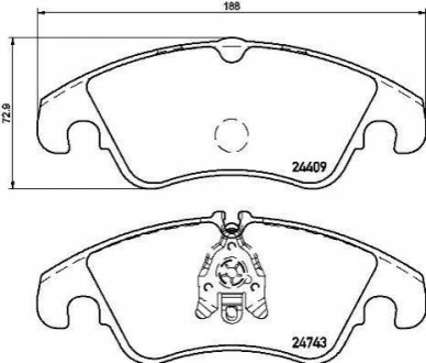 Колодки гальмівні FOCUS II 2.5RS 500.. BREMBO P24161