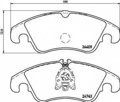 Колодки гальмівні FOCUS II 2.5RS 500.. BREMBO P24161