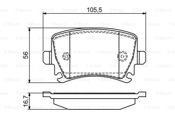 Тормозные кол. зад. VW Passat 05- BOSCH 0986495453 (фото 1)