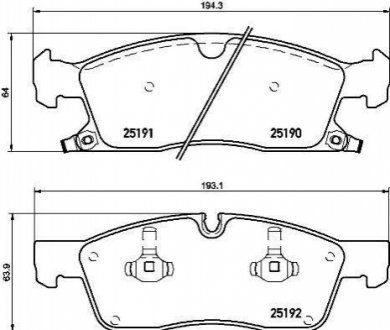 Колодки гальмівні G.CHEROKEE 11- 17.. BREMBO P37015