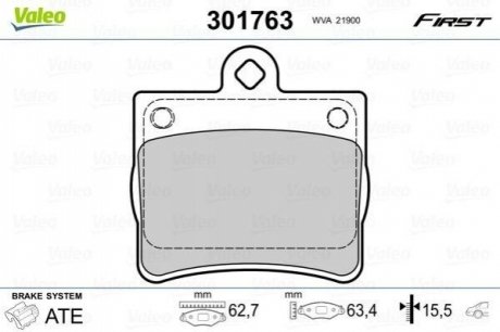 Колодки гальмівні DB T. W202 C180-220 VALEO 301763