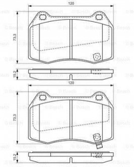 Гальмівні накладки, барабанного гальма BOSCH 0986494310