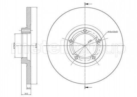 Диск гальмівний FORD TRANSIT 85-91 14 CIFAM 800163