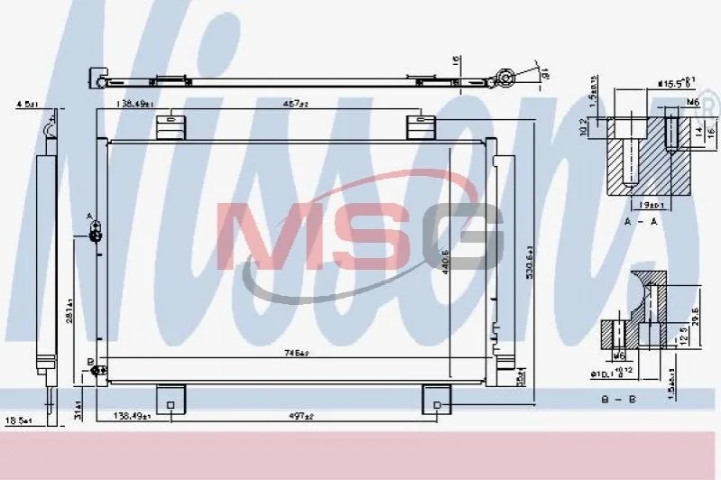 Skraplacz TOYOTA HIGHLANDER KLUGER 08- NISSENS 940640 (фото 1)