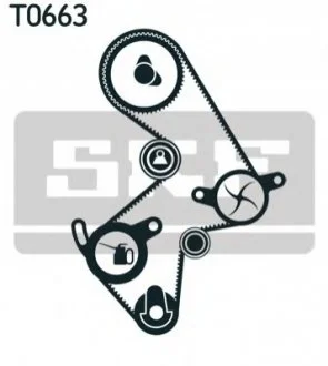 Насос води + комплект зубчатого ремня SKF VKMC91003