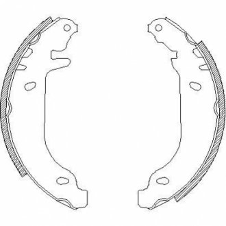 Колодки гальмівні барабанні, комплект REMSA 450600