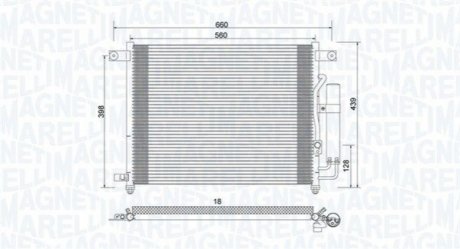 Skraplacz CHEVROLET AVEO/KALOS (T200) MAGNETI MARELLI 350203943000