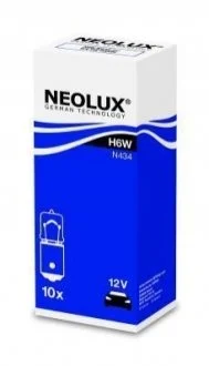 Лампа допоміжн. освітлення H6W 12V 6W BAX9s (вир-во Neolux) NEOLUX N434