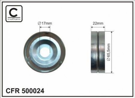 Натяжний ролик, поліклинового ременя CAFFARO 500024