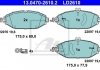 Комплект гальмівних колодок з 4 шт. дисків ATE 13047026102 (фото 1)