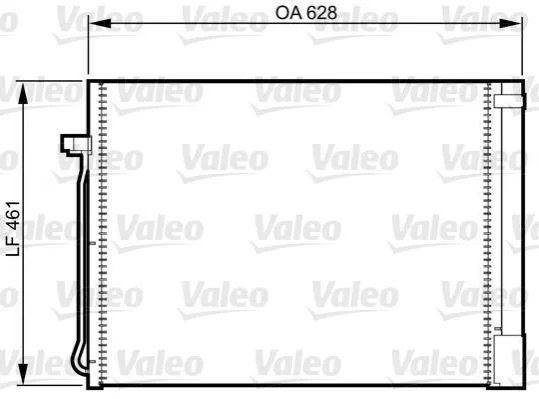 Радіатор кондиціонера (з осушувачем) VALEO 814367 (фото 1)