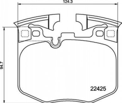 Комплект гальмівних колодок передній BREMBO P06099