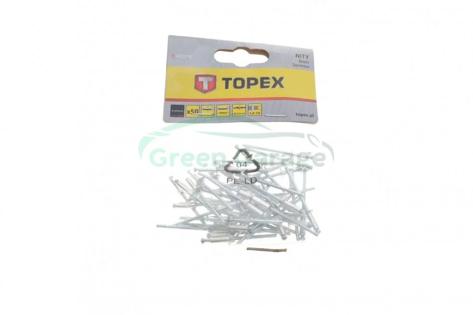 NITY ALUMINIOWE 3.2 X 10 MM, 50 SZT. TOPEX 43E302 (фото 1)