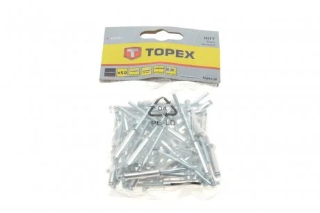 NITY ALUMINIOWE 4.8 X 23 MM, 50 SZT. TOPEX 43E507