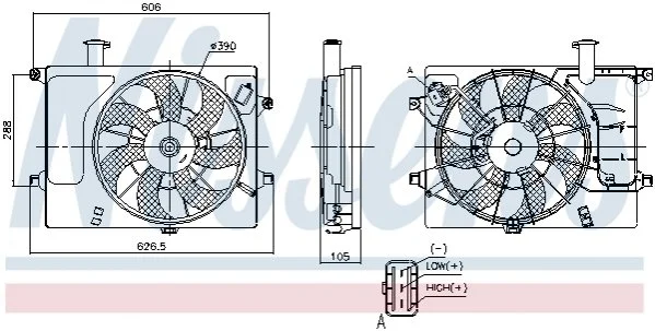 WENTYLATOR CHЈODNICY HYUNDAI I30 12- NISSENS 85897 (фото 1)