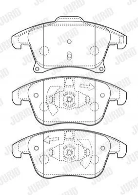 Гальмівні колодки пер. Galaxy III/Mondeo V/S-Max 14- (ATE) JURID 573674J (фото 1)