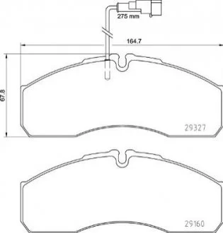 Гальмівні колодки дискові PRZOD/TYL BREMBO P56123