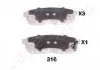 Колодки гальмівні MAZDA T. MPV 02- JAPANPARTS PP316AF (фото 1)